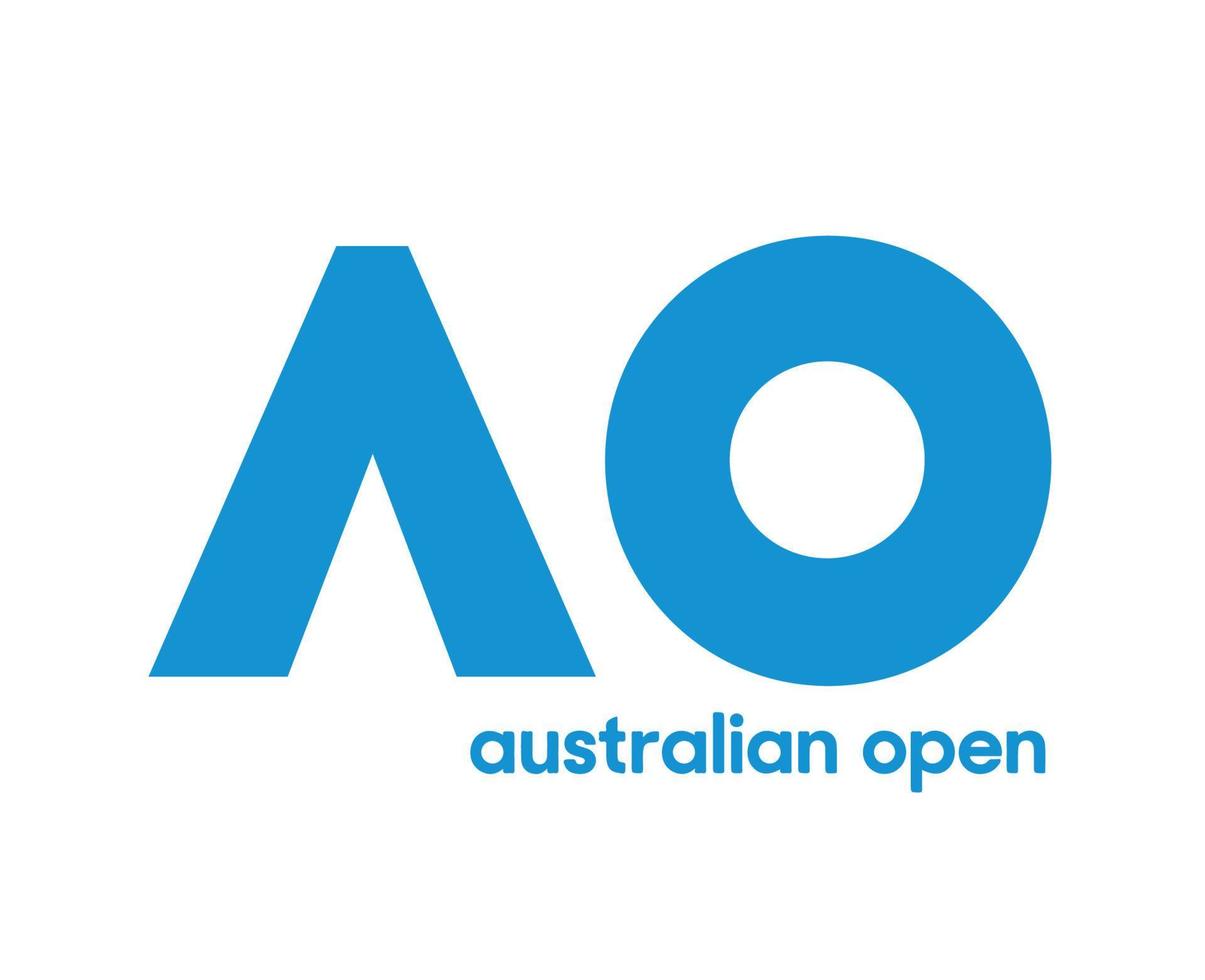 australier öppen symbol logotyp med namn blå turnering tennis de mästerskap design vektor abstrakt illustration