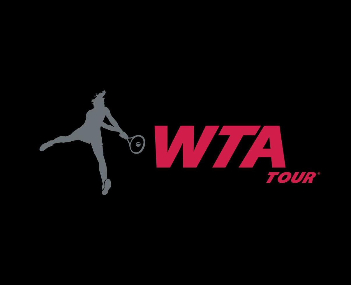 wta Turné symbol logotyp kvinnor tennis förening design vektor abstrakt illustration med svart bakgrund