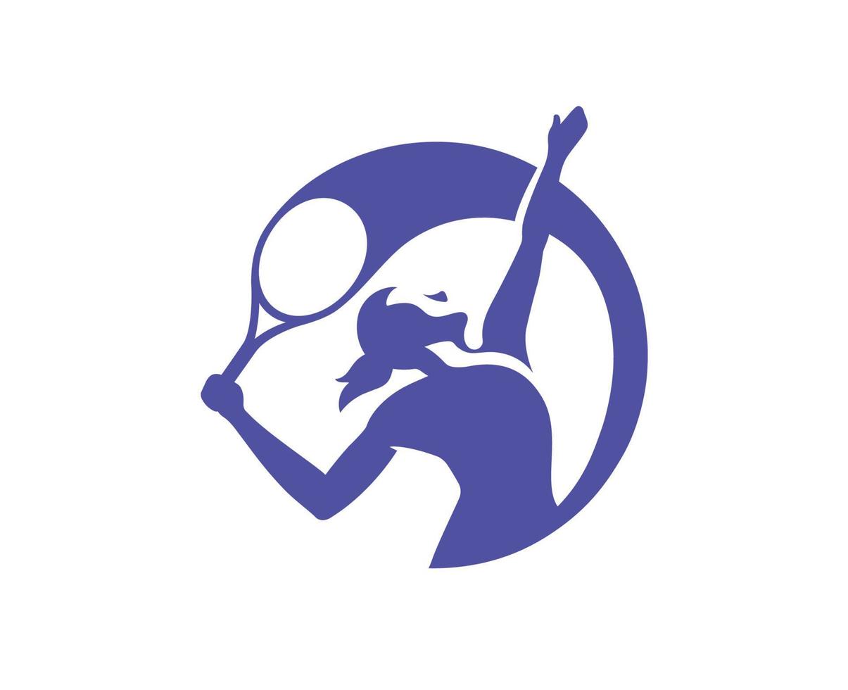 wta Logo lila Frauen Tennis Verband Symbol Design Vektor abstrakt Illustration