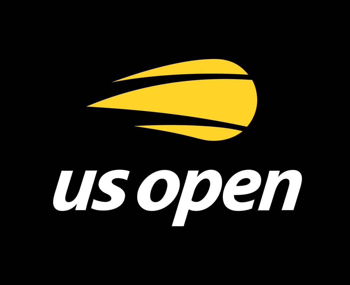 uns öffnen Symbol Logo Turnier Tennis das Meisterschaften Design Vektor abstrakt Illustration mit schwarz Hintergrund