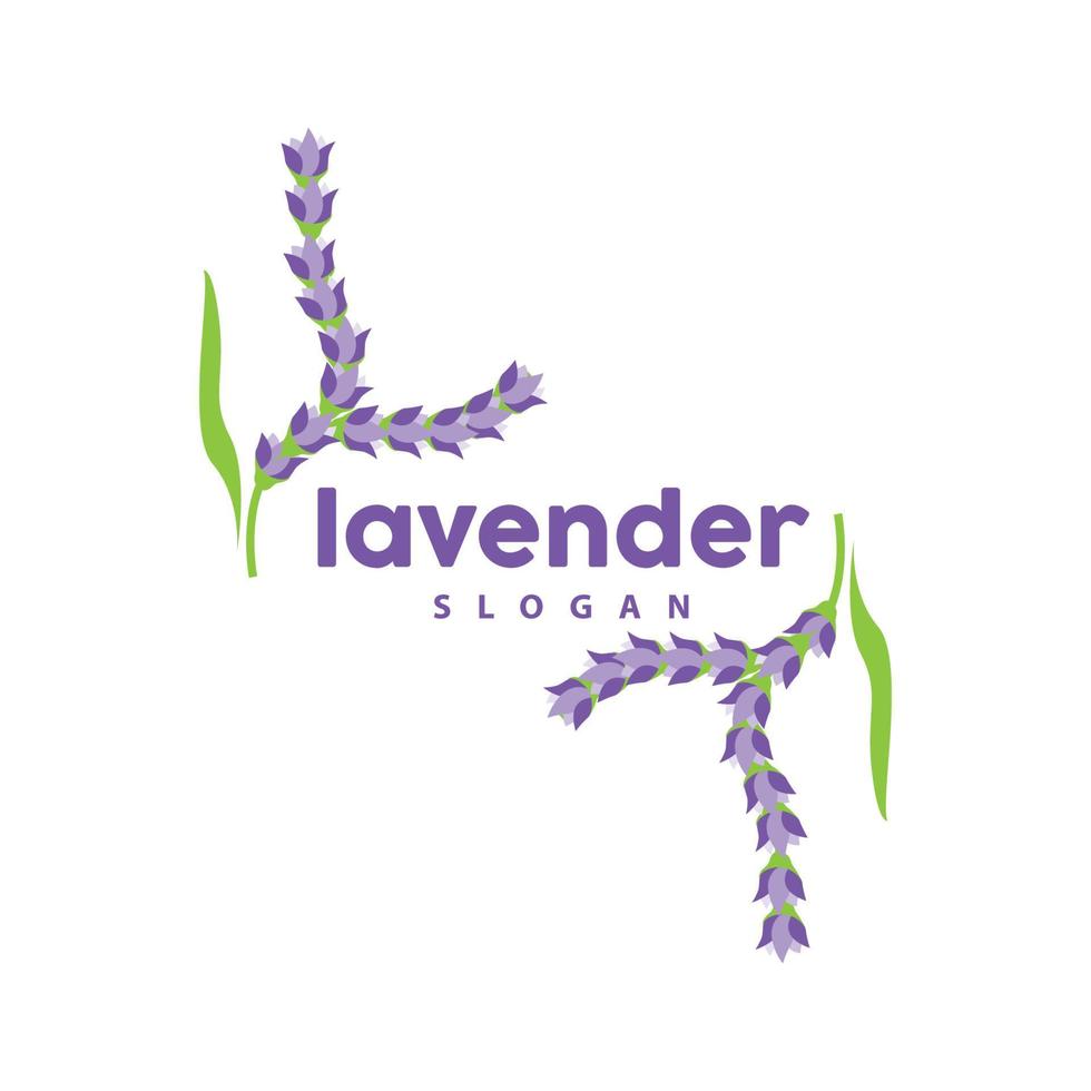 Lavendel Logo, einfach elegant lila Blume Pflanze Vektor, Gruß Karte Design, Banner, Blume Ornament, Lavendel Hand gezeichnet Hochzeit, Symbol Symbol Illustration vektor