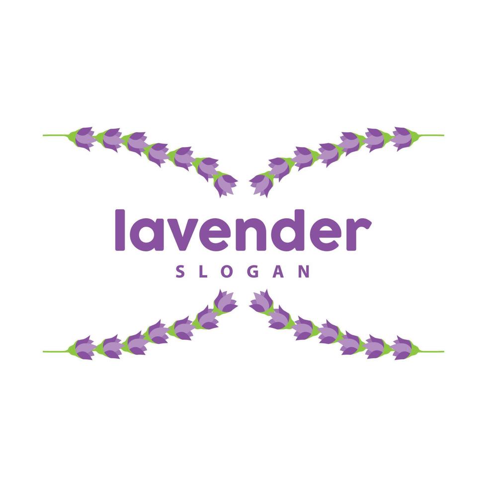 Lavendel Logo, einfach elegant lila Blume Pflanze Vektor, Gruß Karte Design, Banner, Blume Ornament, Lavendel Hand gezeichnet Hochzeit, Symbol Symbol Illustration vektor