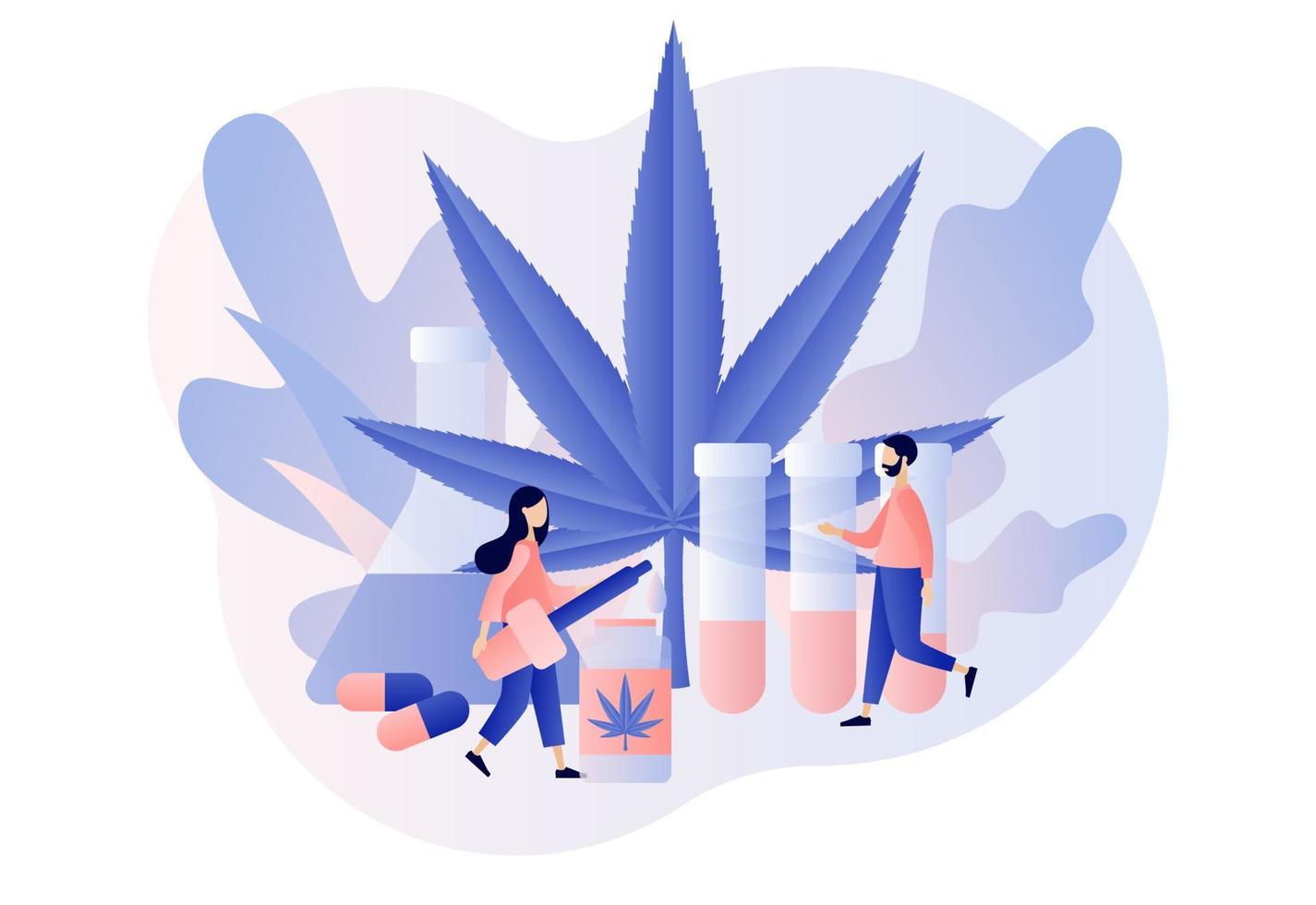 Cannabis medizinisch. cbd Anbau Geschäft, Verteilung von Hanf Produkte, Marihuana Der Umsatz Markt. Bildschirm Vorlage zum Handy, Mobiltelefon Clever Telefon. modern eben Karikatur Stil. Vektor Illustration