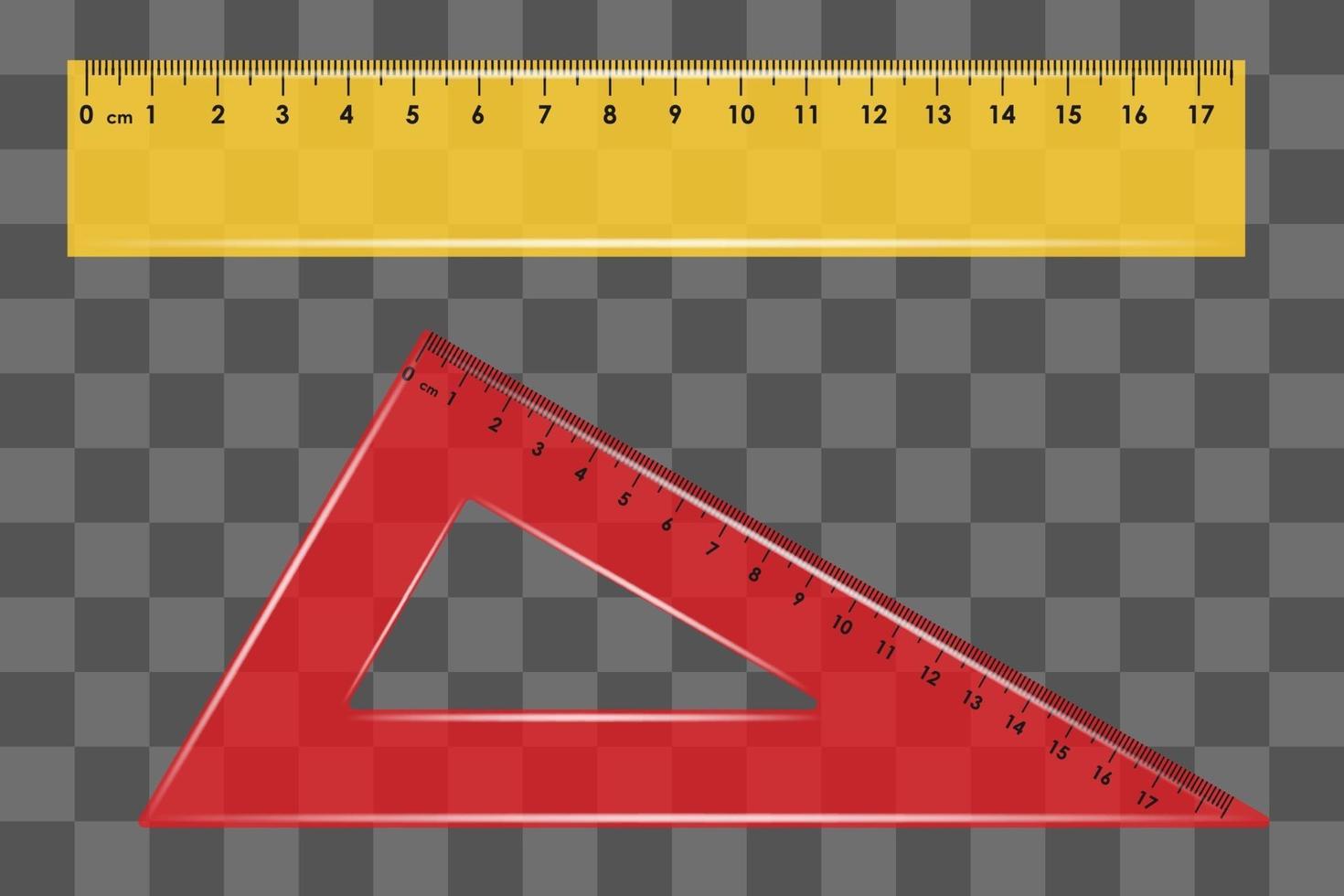 Lineal gesetztes Quadrat isoliert vektor