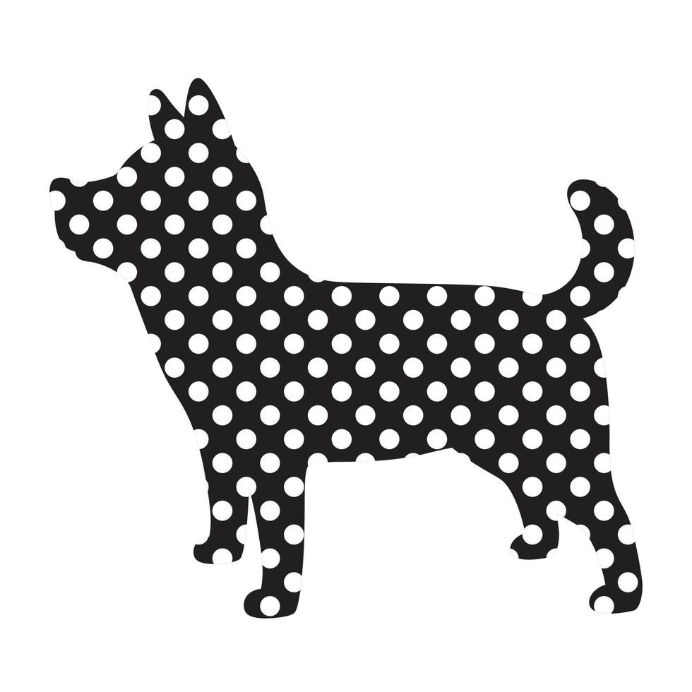 Hund Vektor Symbol Logo Polka Punkt Charakter Karikatur Hündchen Illustration Design