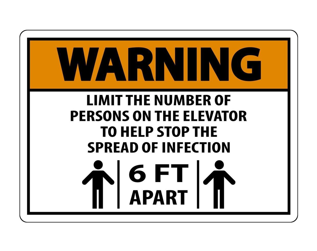 varning hiss fysisk distansering tecken vektor
