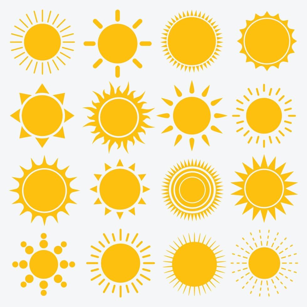 Sonnensymbol eingestellt vektor