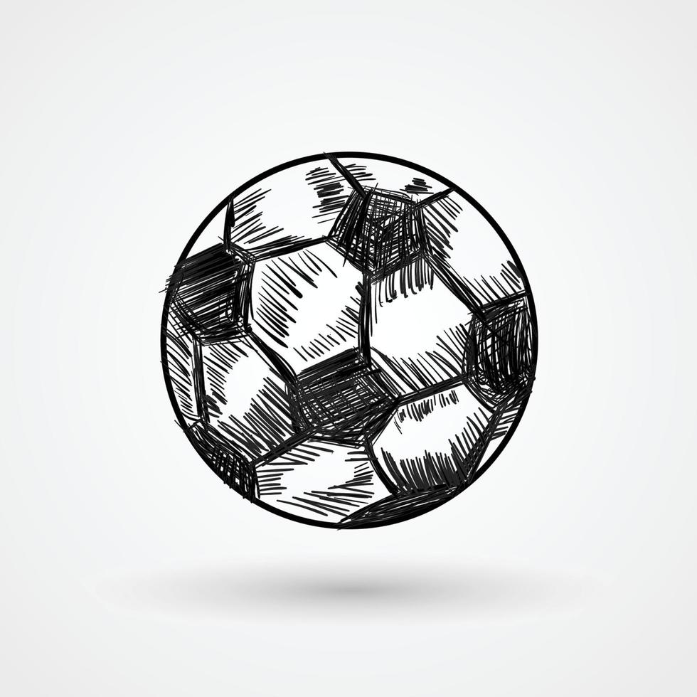 Hand gezeichnet Fußball Vektor Illustration