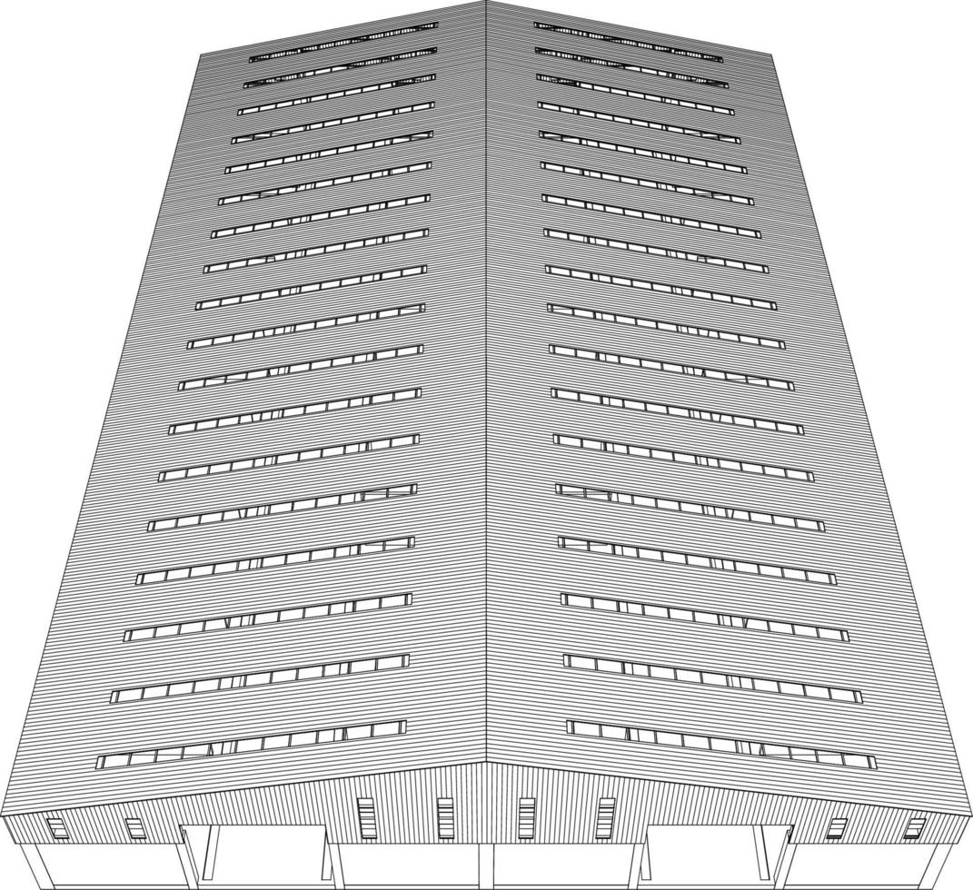 3D-Darstellung des Bauvorhabens vektor