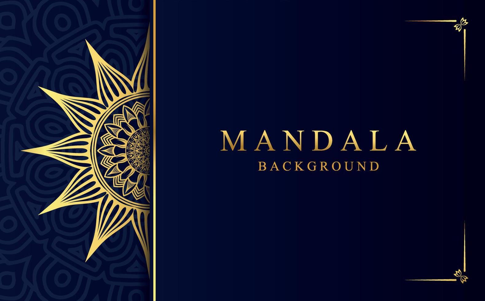 Luxus Arabisch Mandala Design Hintergrund im Gold Farbe vektor