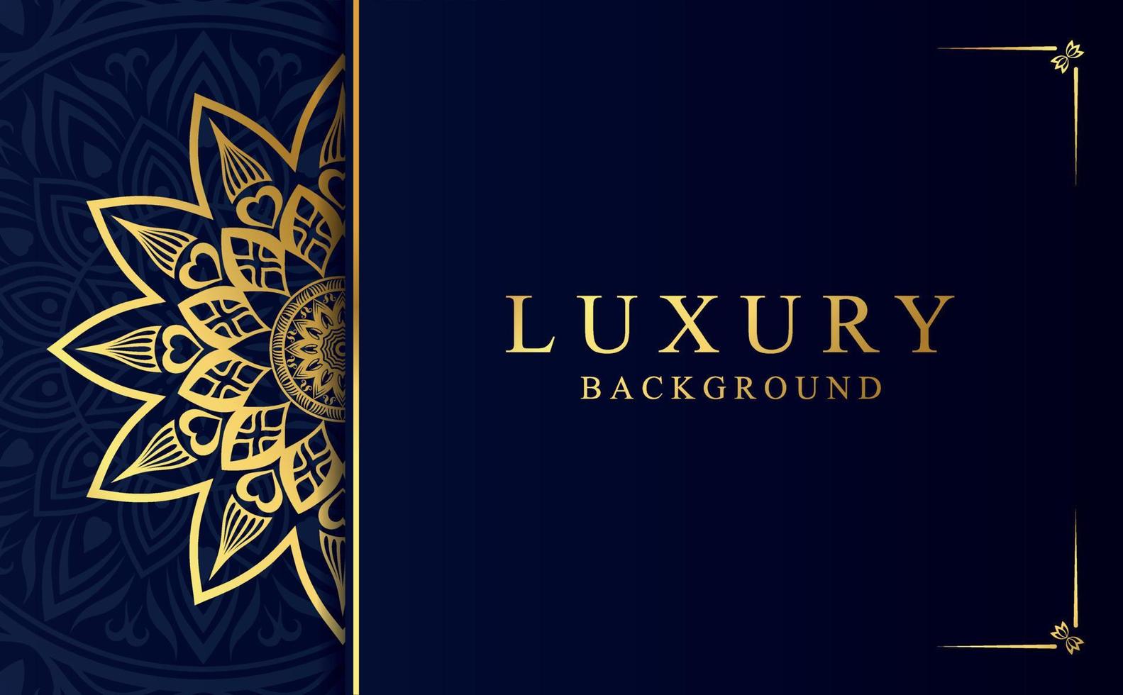 Luxus Arabisch Mandala Design Hintergrund im Gold Farbe vektor