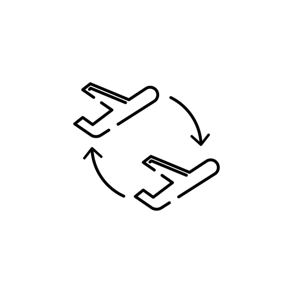 Veränderung Transport Flugzeug Vektor Symbol Illustration