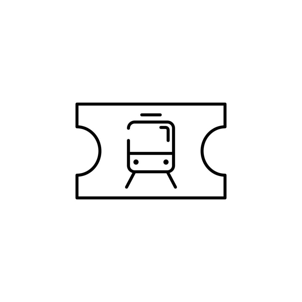 Metro Fahrkarte Vektor Symbol Illustration