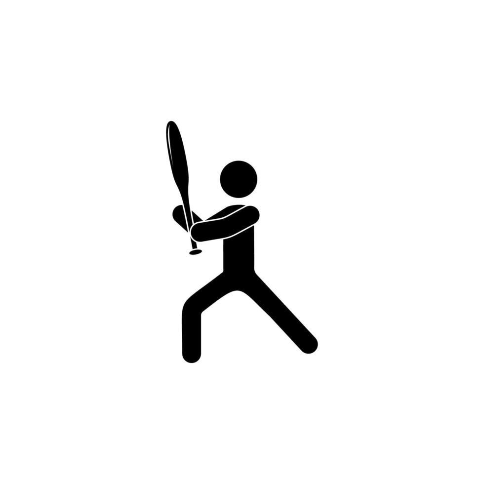 Baseball Spieler Vektor Symbol Illustration