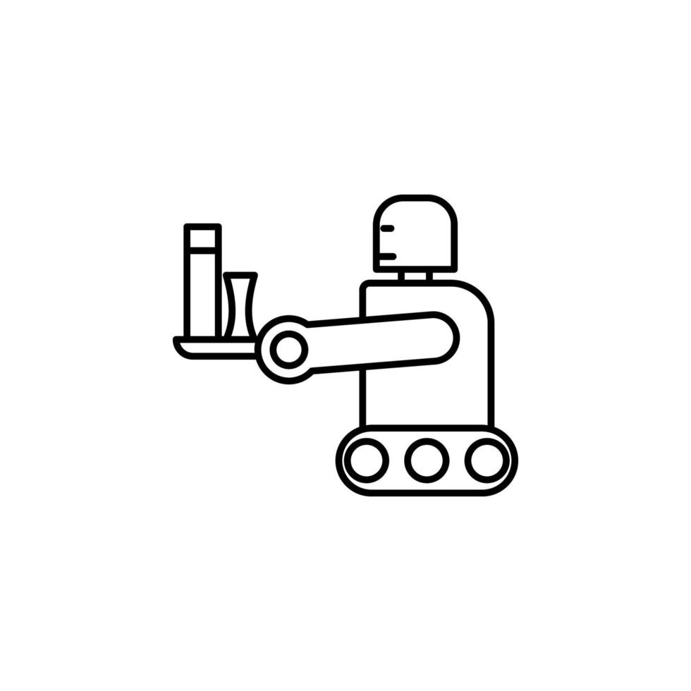 Roboter Bedienung Vektor Symbol Illustration