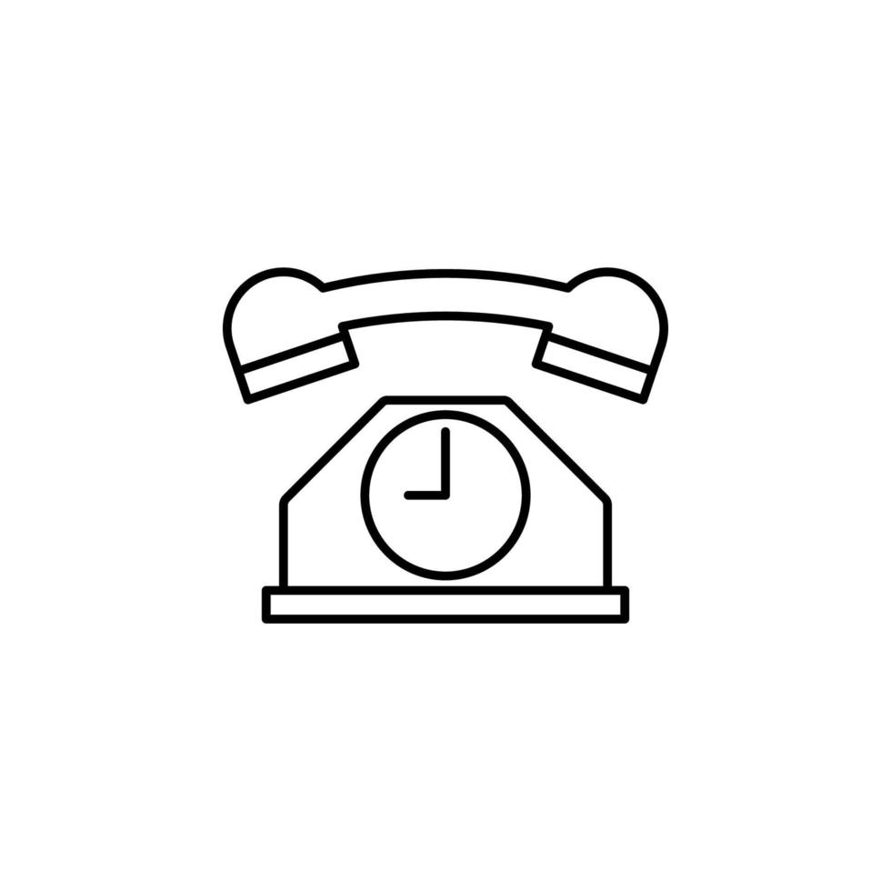 Telefon im Zeit Vektor Symbol Illustration