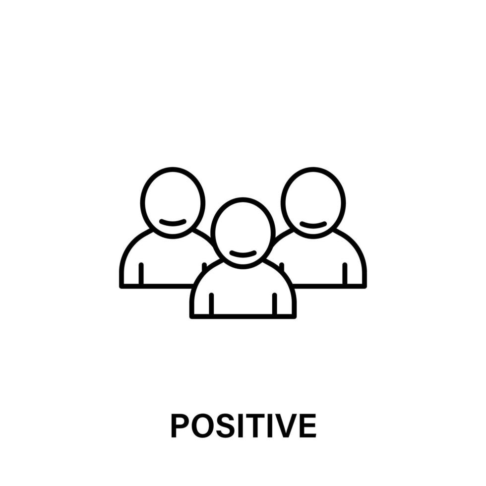 människor, positiv, användare, tänkande vektor ikon illustration