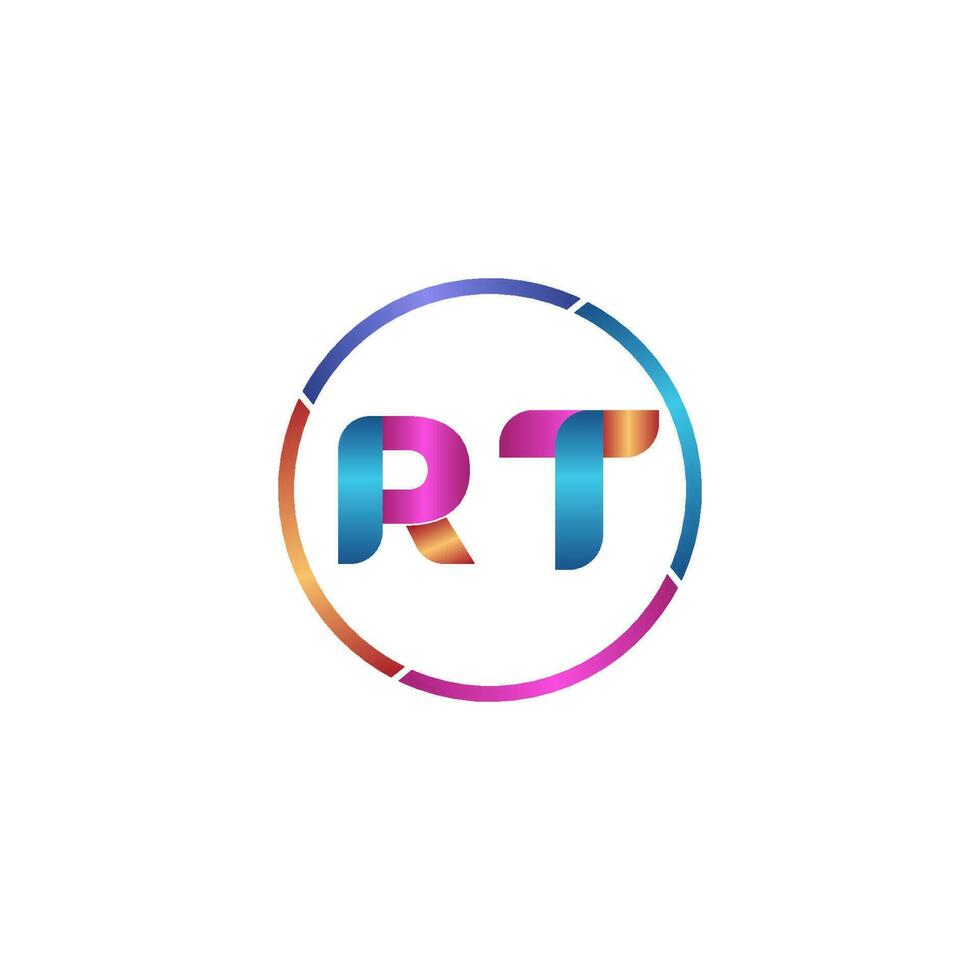 Brief rt bunt Logo Prämie elegant Vorlage Vektor