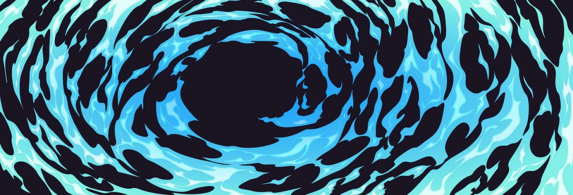 Blau Feuer Wirkung, Karikatur Wasser Comics Hintergrund vektor