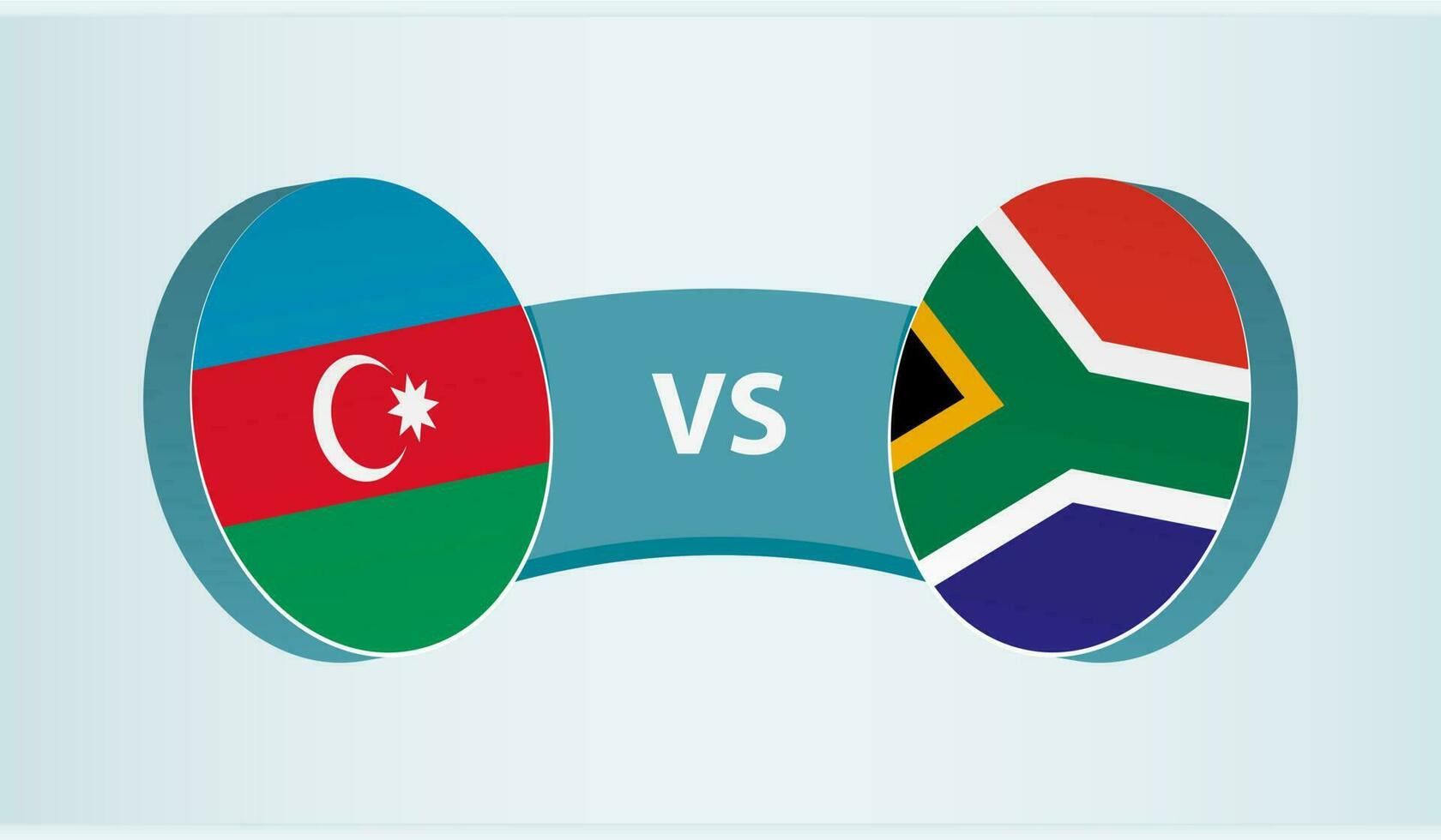 Aserbaidschan gegen Süd Afrika, Mannschaft Sport Wettbewerb Konzept. vektor