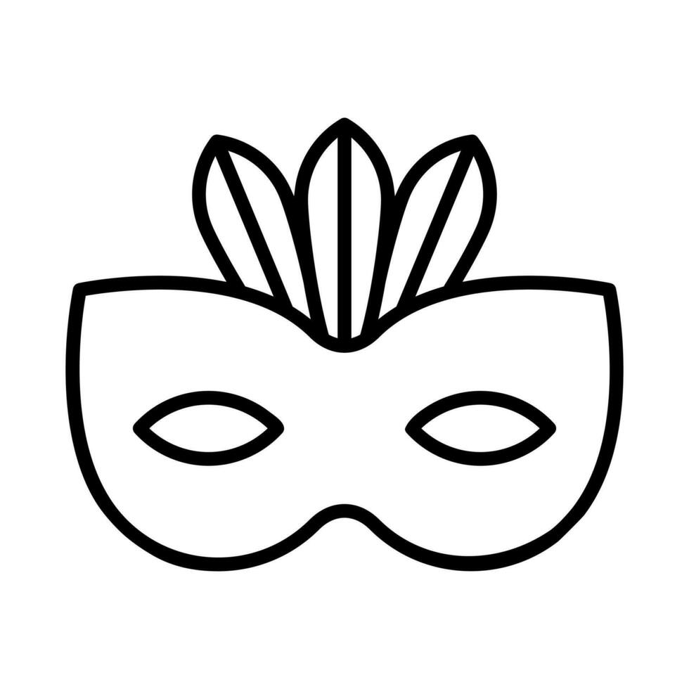 karneval mask ikon vektor. anonym illustration tecken. logotyp isolerat på vit bakgrund. vektor