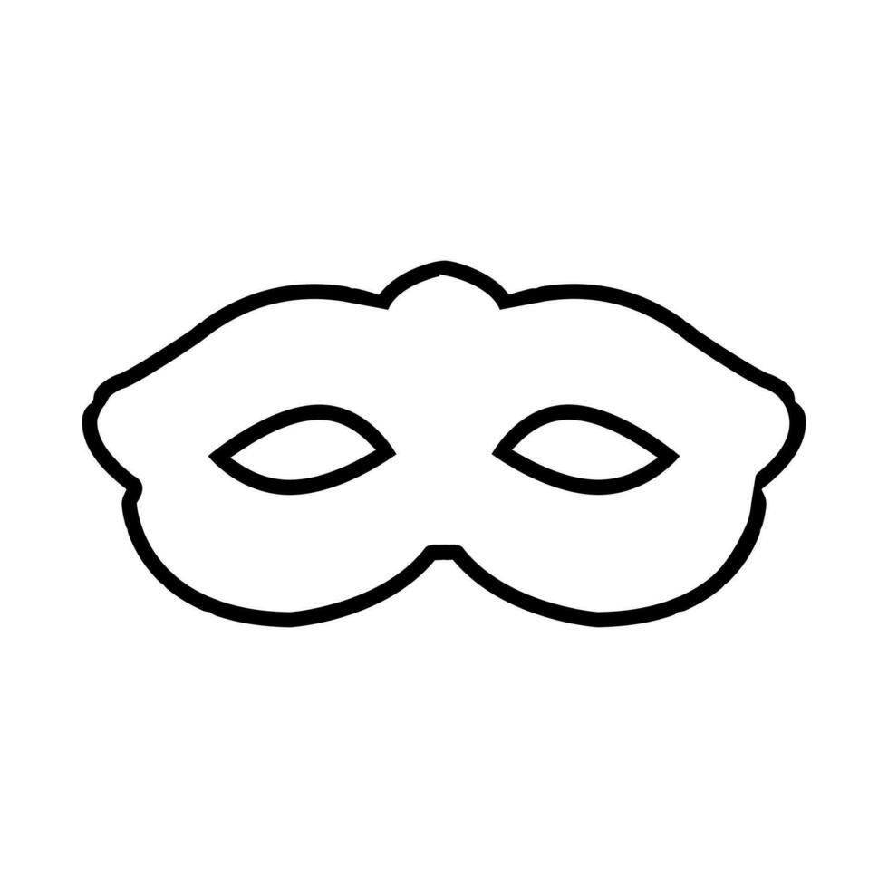 Karneval Maske Symbol Vektor. anonym Illustration unterzeichnen. Logo isoliert auf Weiß Hintergrund. vektor