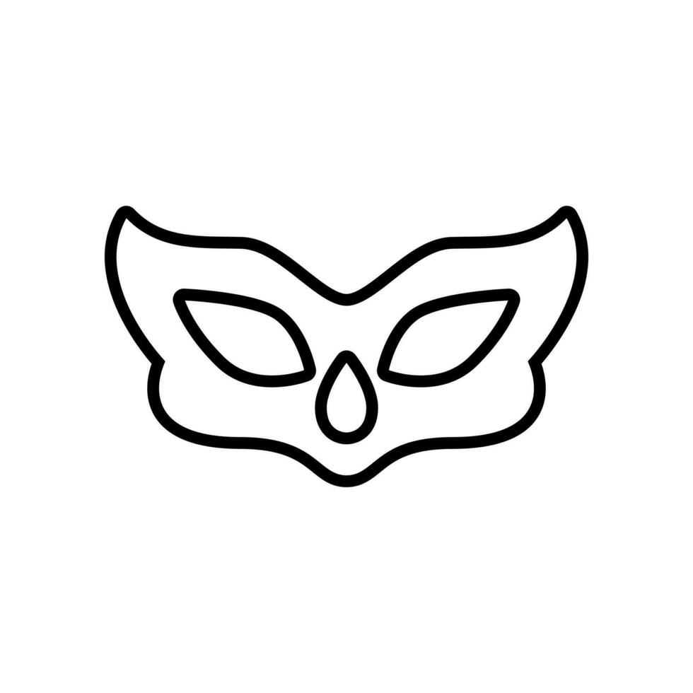 karneval mask ikon vektor. anonym illustration tecken. logotyp isolerat på vit bakgrund. vektor