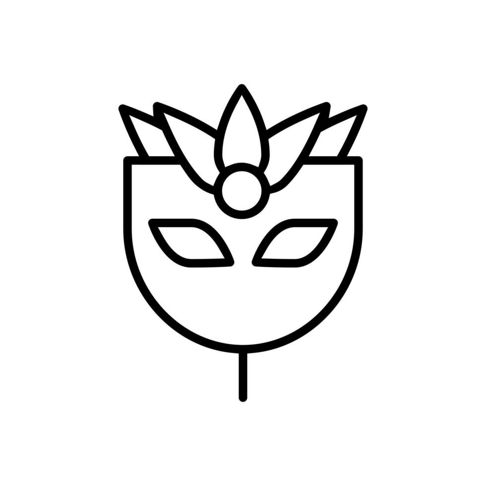 karneval mask ikon vektor. anonym illustration tecken. logotyp isolerat på vit bakgrund. vektor