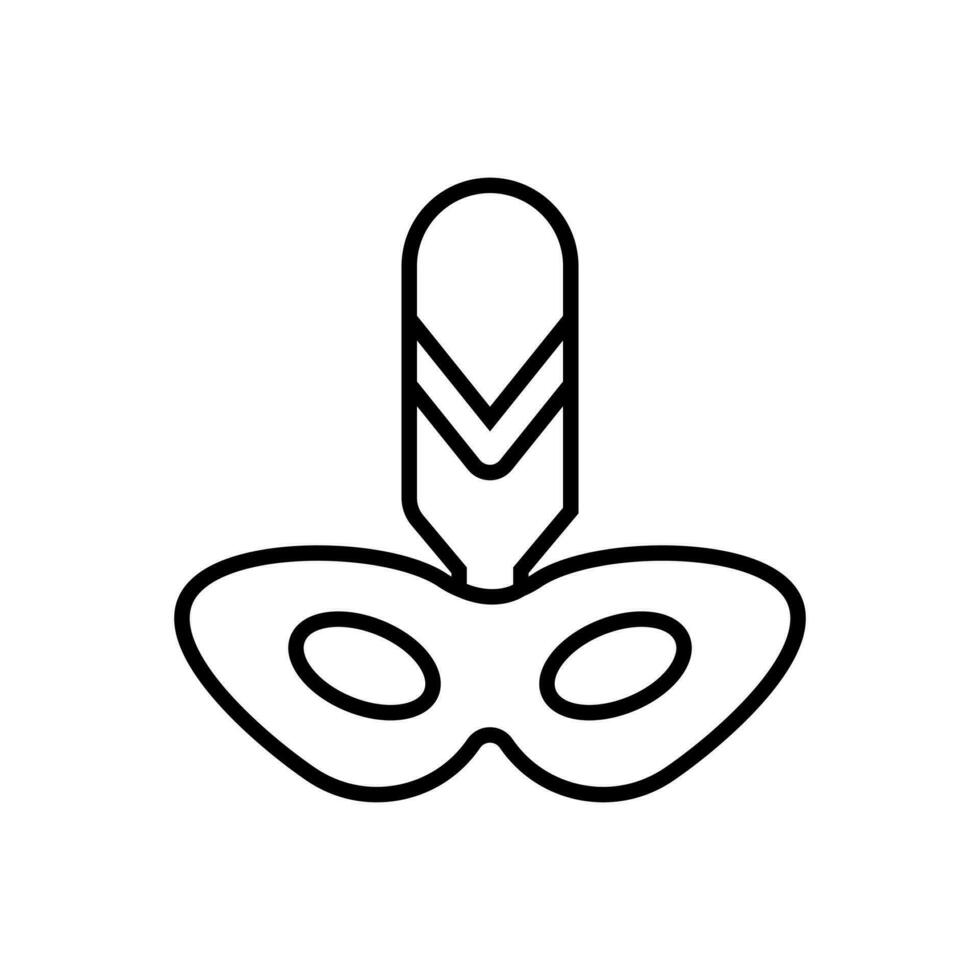 Karneval Maske Symbol Vektor. anonym Illustration unterzeichnen. Logo isoliert auf Weiß Hintergrund. vektor