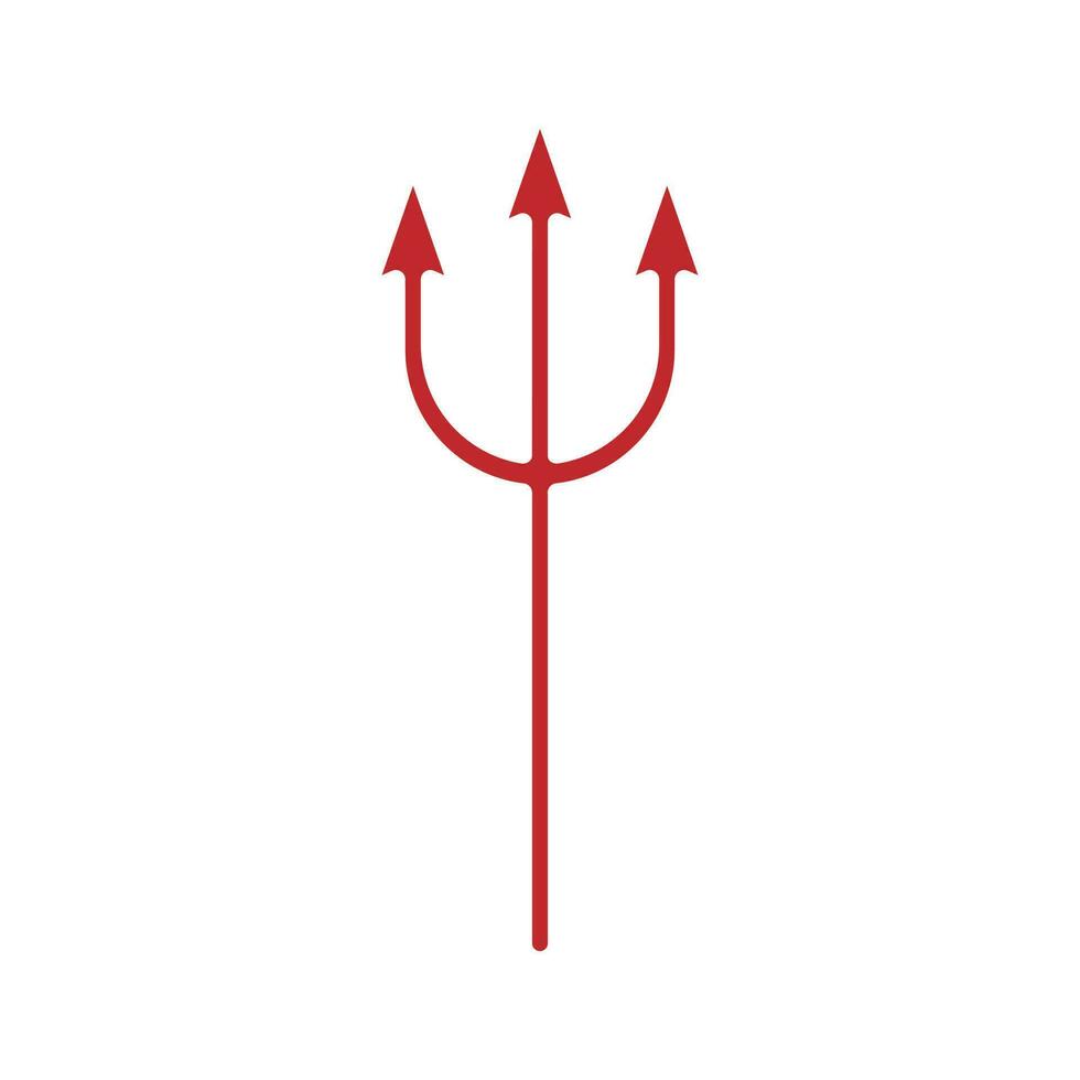 Dreizack Teufel Symbol Vektor. Heugabel Illustration unterzeichnen. Hölle Symbol. vektor