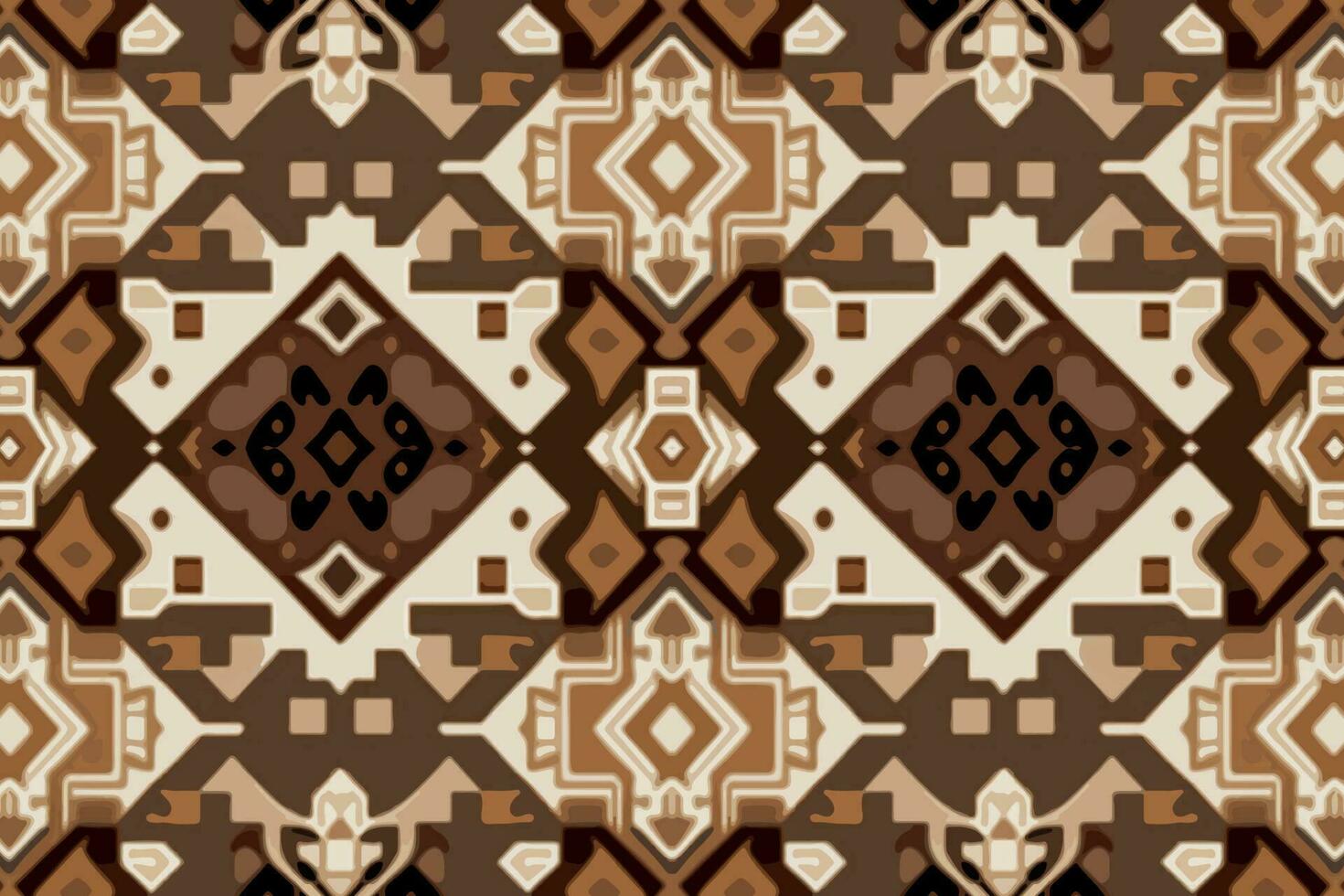 tyg textil- ikat geometrisk folklore prydnad sömlös mönster brun tona. abstrakt grafisk linje etnisk traditionell folk antik stam- modern utsmyckad lyx elegant minimal årgång retro stil. vektor