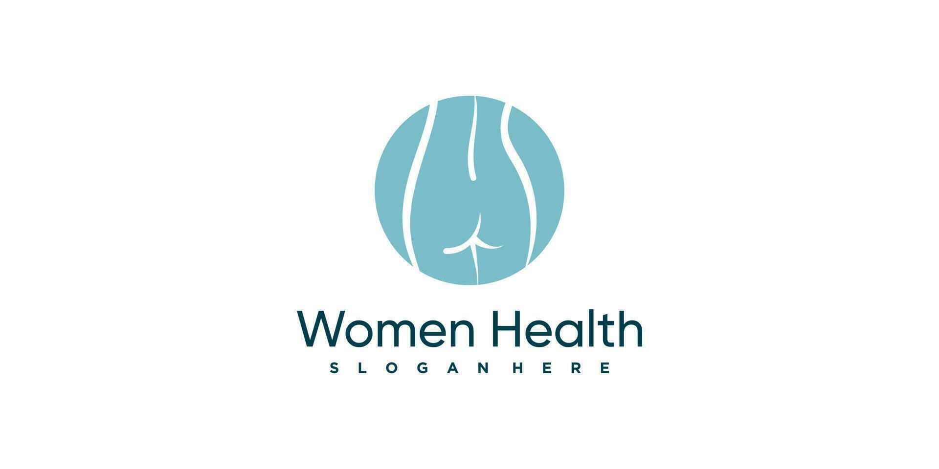 Frauen Gesundheit modern und einfach Konzept Logo Design Prämie Vektor