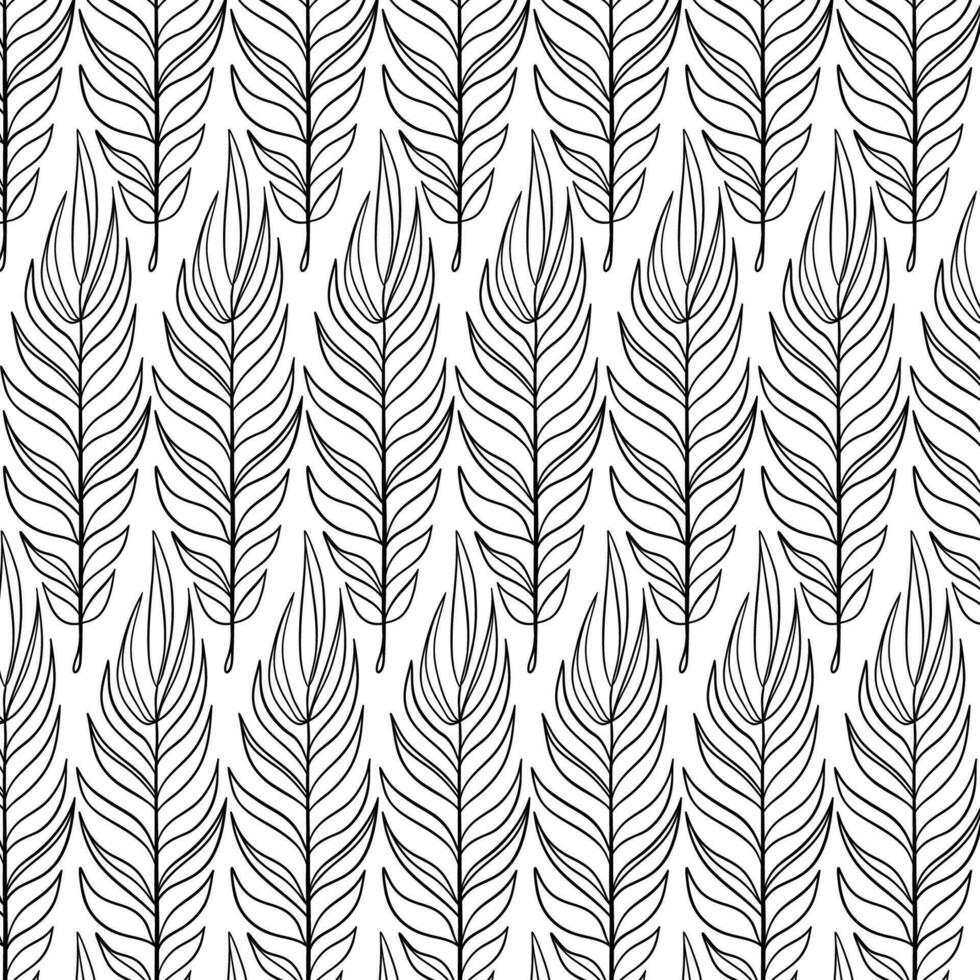 nahtlos Blumen- Muster mit Zweige. botanisch Hintergrund, wiederholen Drucke. Blühen Kräuter Textur Design zum Ihre Design. Hand gezeichnet Vektor Illustration