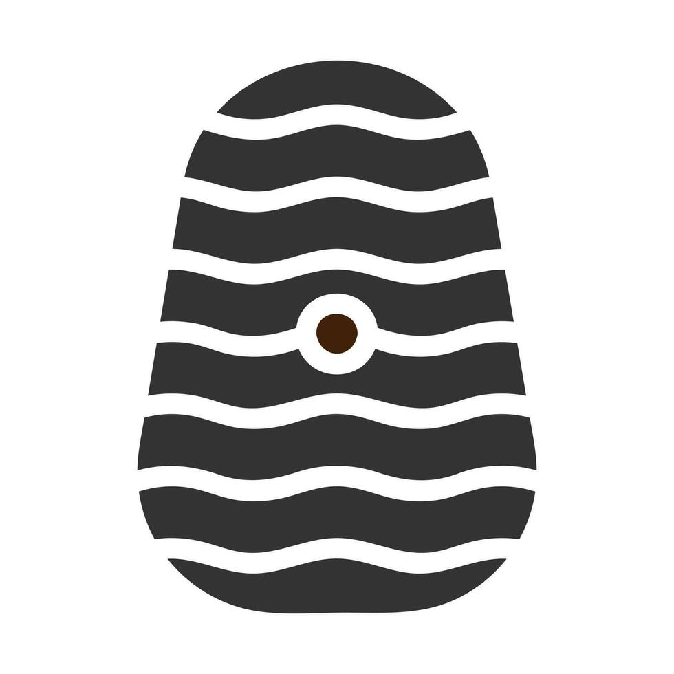 ägg ikon fast grå brun Färg påsk symbol illustration. vektor