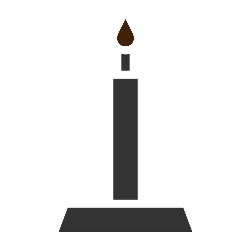 ljus ikon fast grå brun Färg påsk symbol illustration. vektor