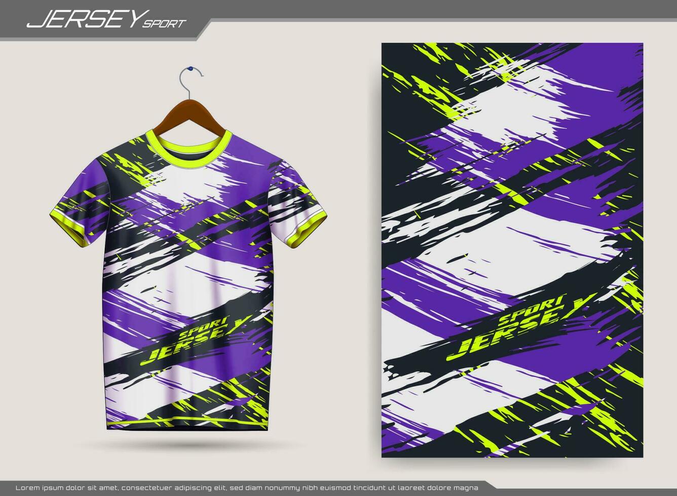 Jersey Sport T-Shirt Design. geeignet zum Jersey, Hintergrund, Poster, usw. vektor