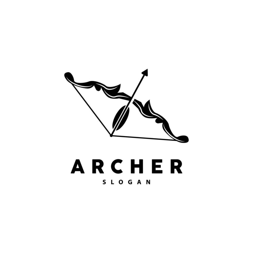 archer logotyp, bågskytte pil vektor, elegant enkel minimalistisk design, ikon symbol illustration mall vektor