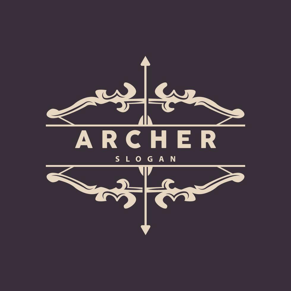 archer logotyp, bågskytte pil vektor, elegant enkel minimalistisk design, ikon symbol illustration mall vektor