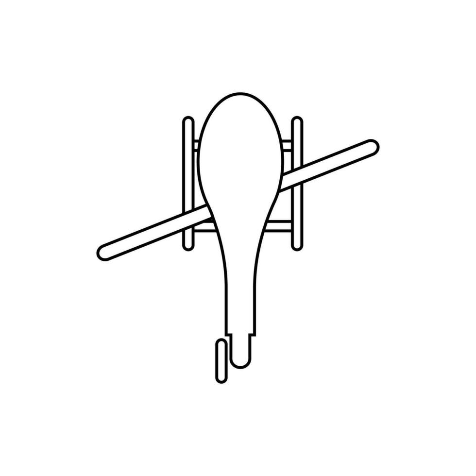 helikopter vektor ikon. flygplan illustration tecken. flyga symbol. flygbolag logotyp isolerat på vit bakgrund.