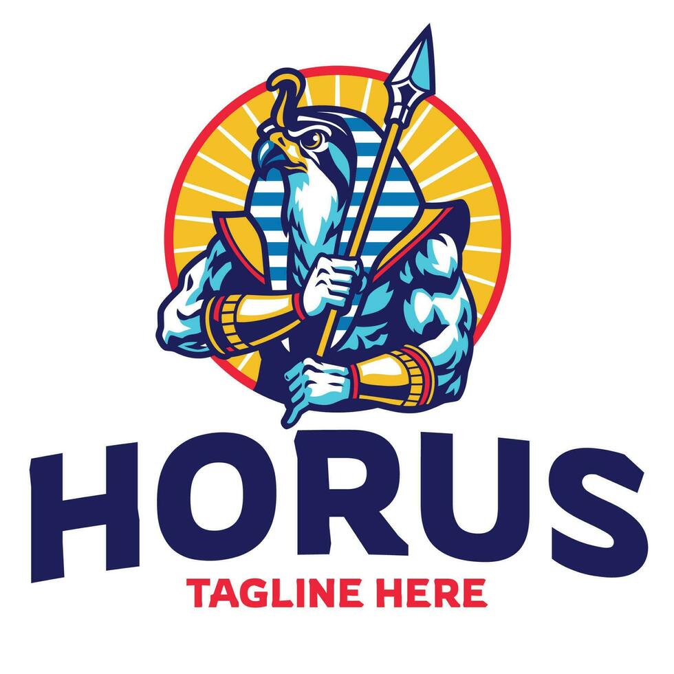 horus egyptisk Gud maskot sport logotyp vektor