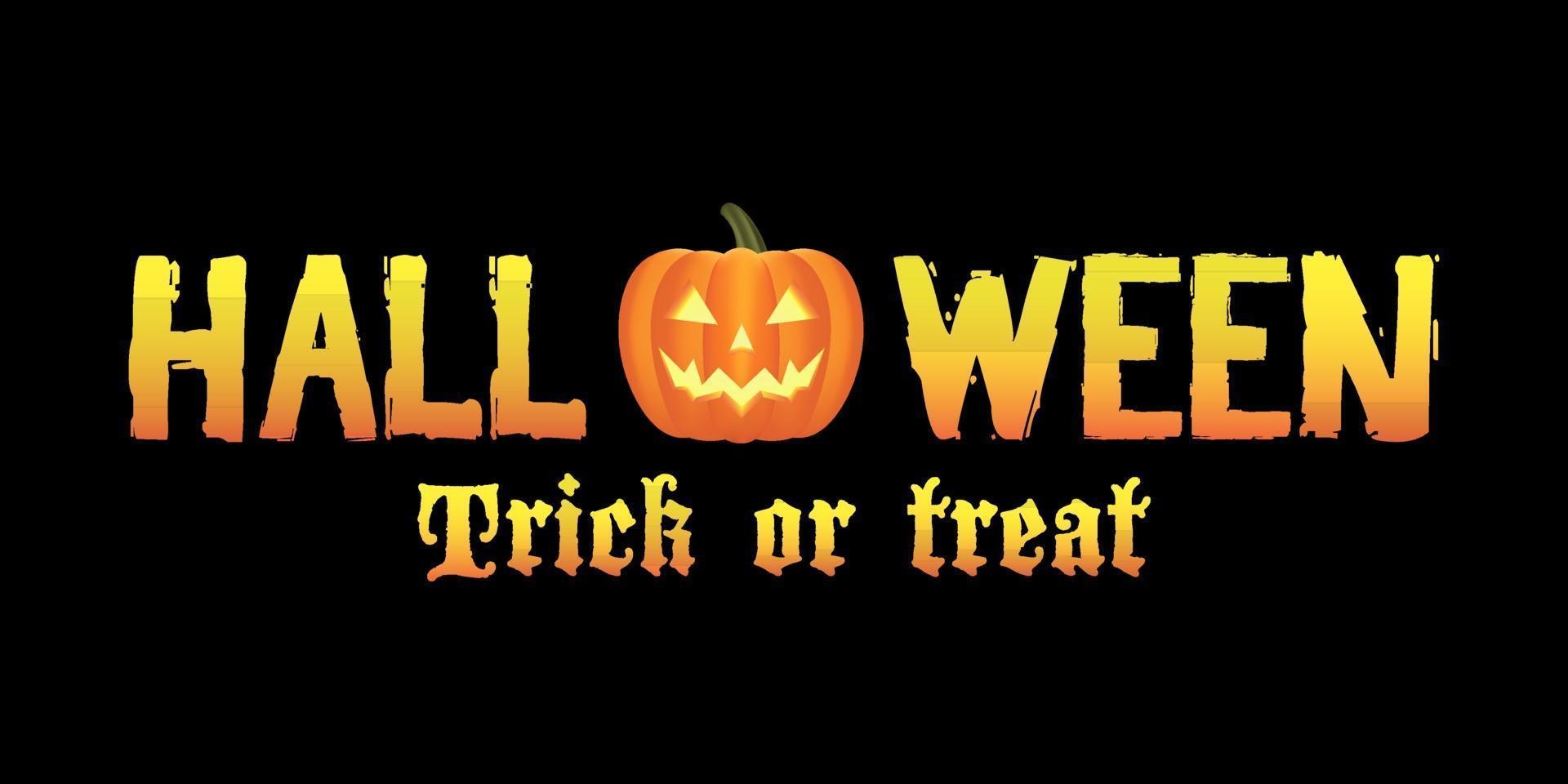halloween trick or treat-logotyp vektor