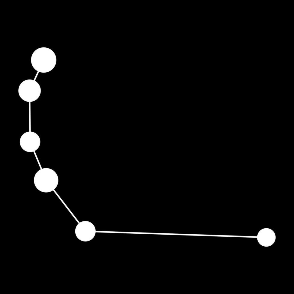 Corona australis Konstellation Karte. Vektor Illustration.