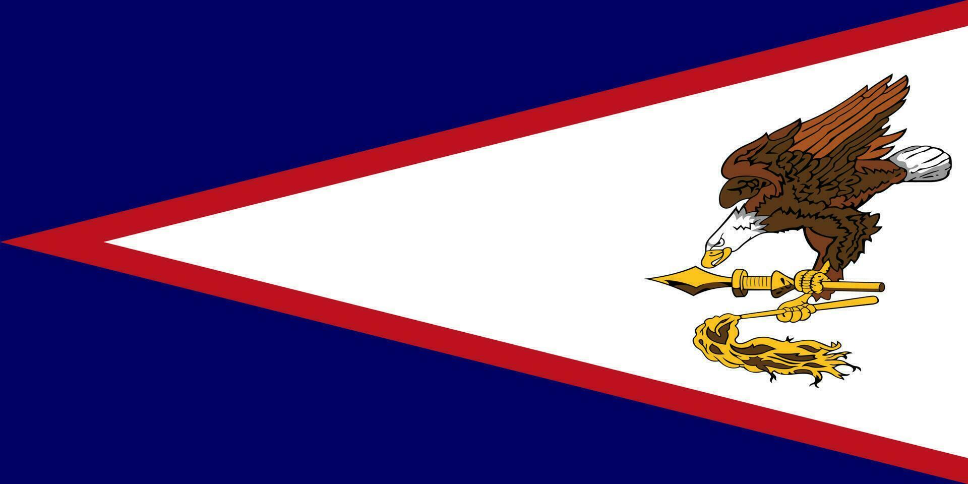 amerikanische Samoa-Flagge, offizielle Farben und Proportionen. Vektor-Illustration. vektor