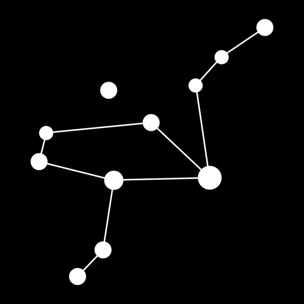 grus konstellation Karta. vektor illustration.