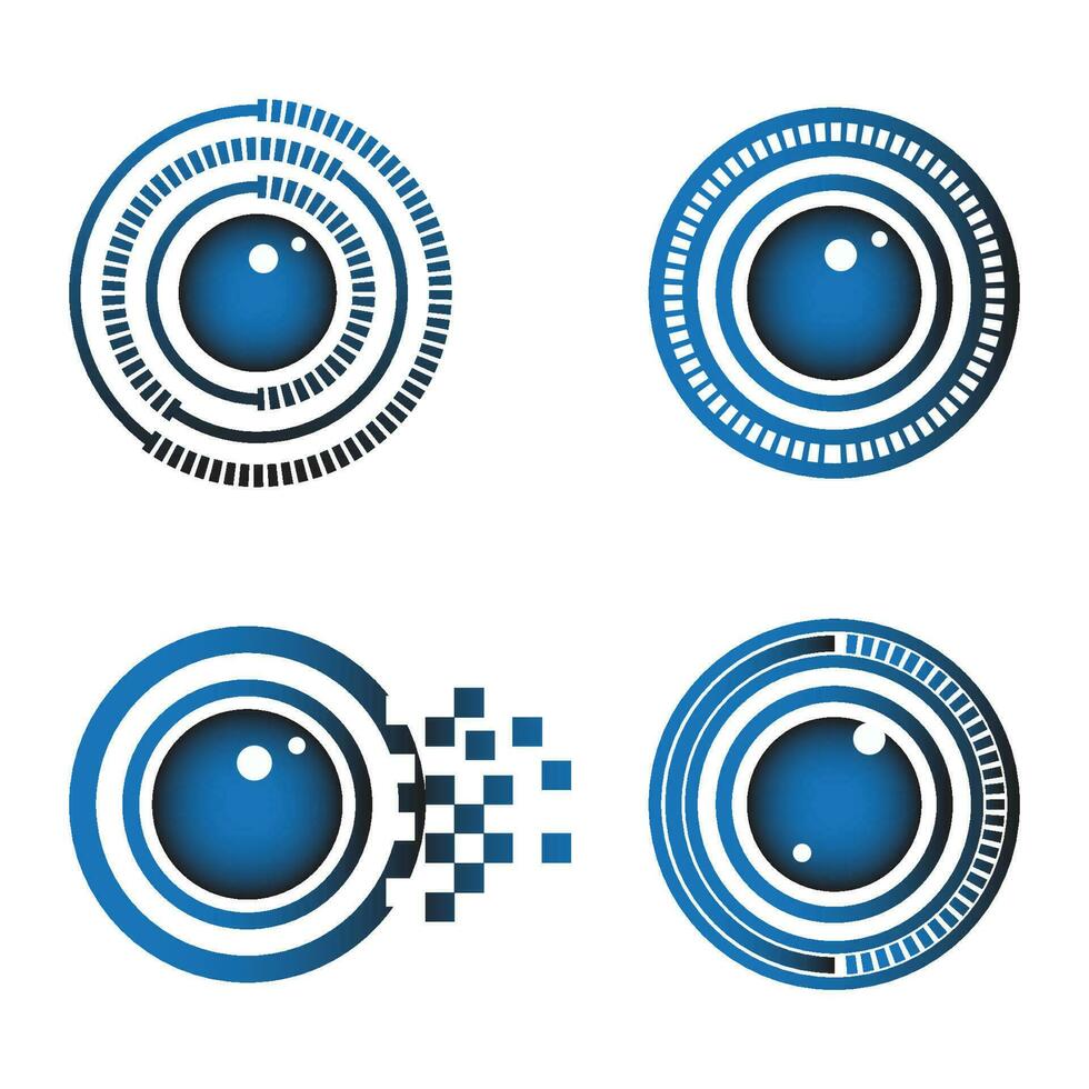 Auge Vision Vektor Logo einstellen