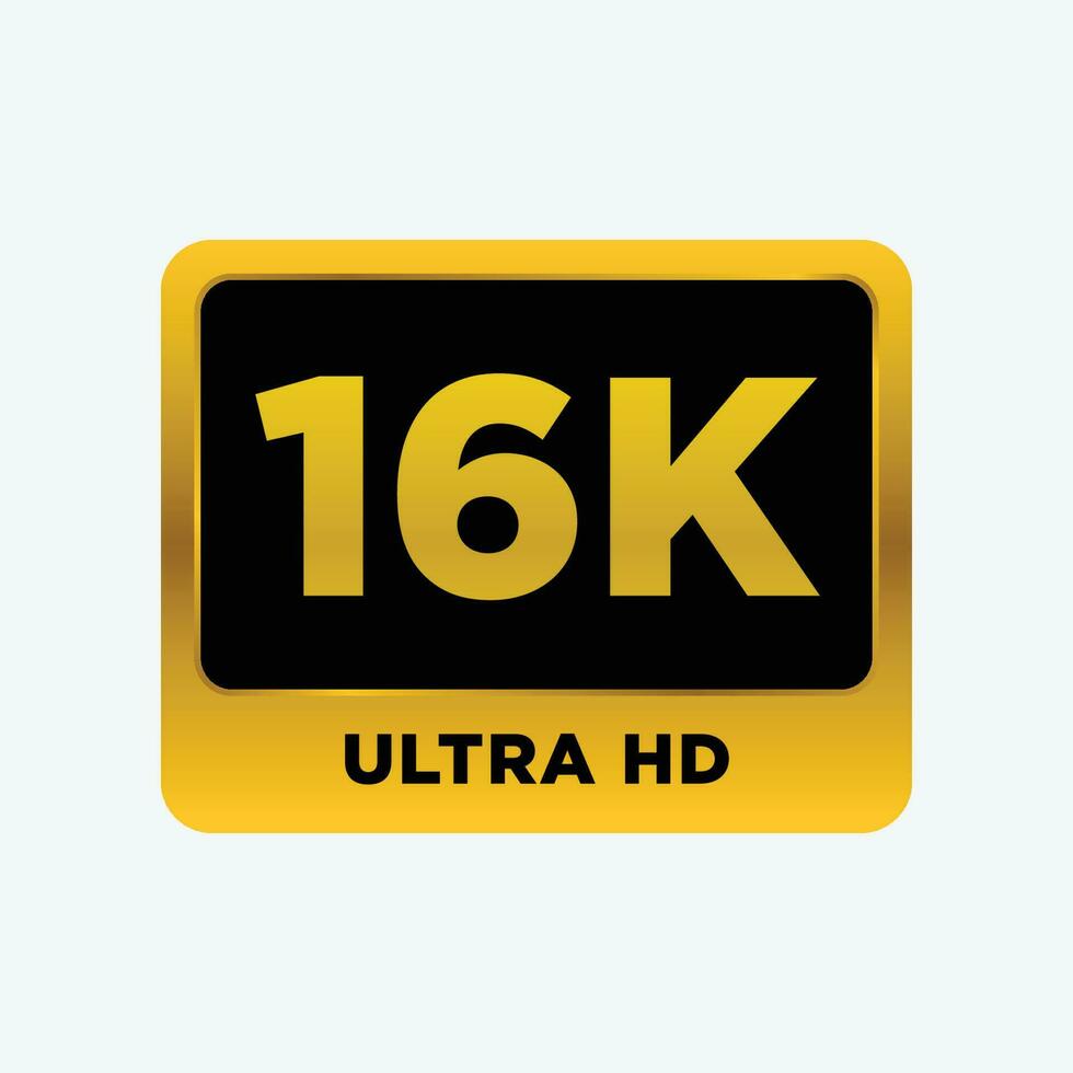 Video Auflösung 16k Symbol Vektor