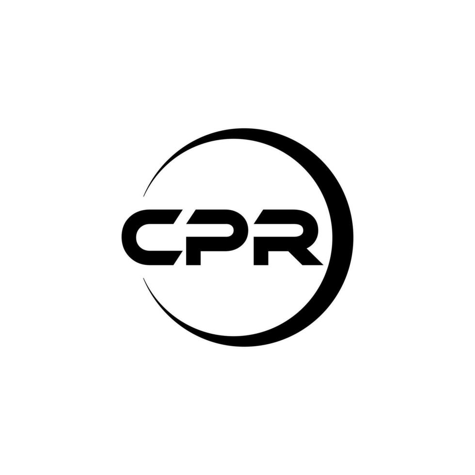 cpr Brief Logo Design im Illustration. Vektor Logo, Kalligraphie Designs zum Logo, Poster, Einladung, usw.