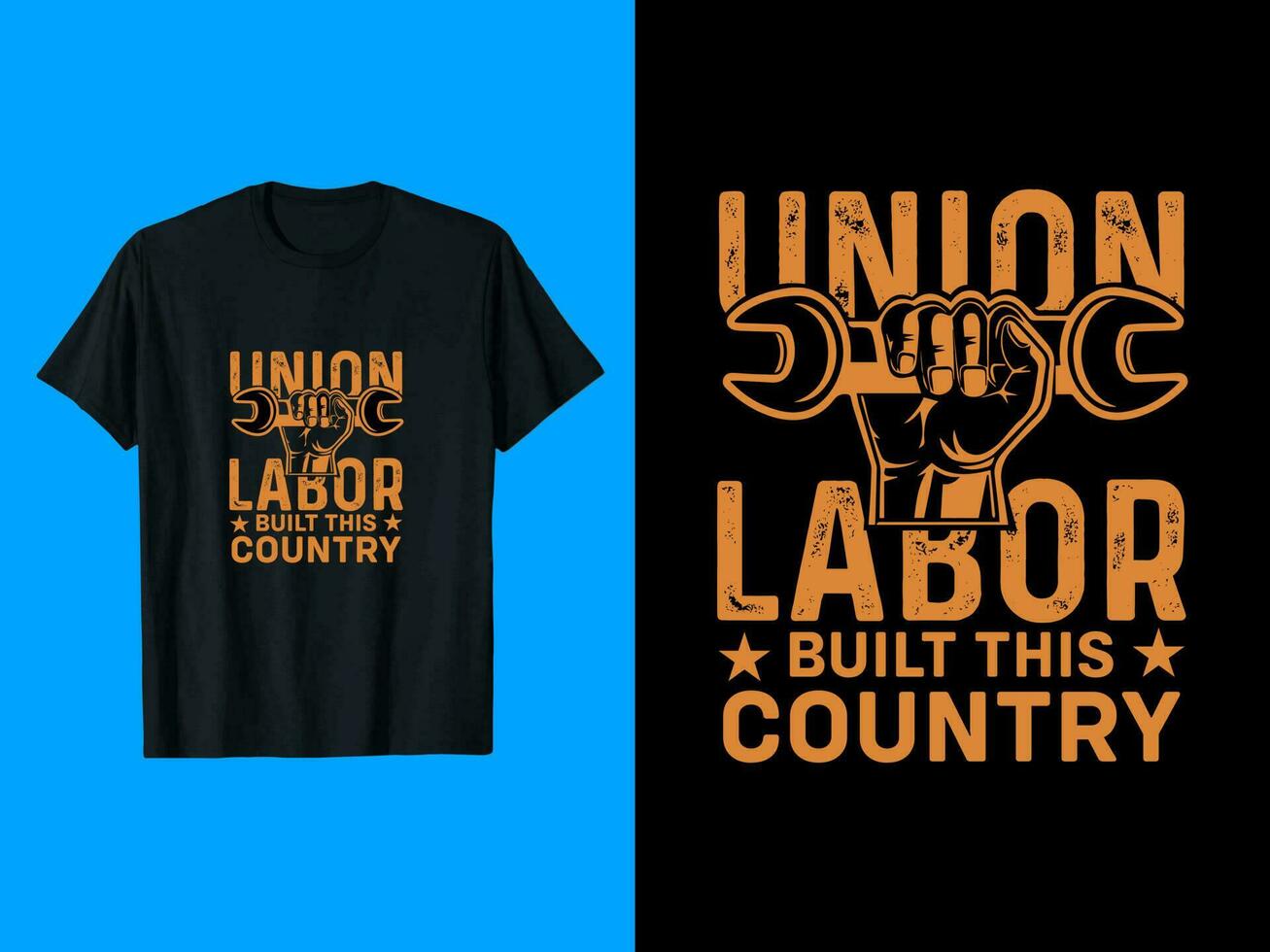 union arbetskraft t-shirt design vektor