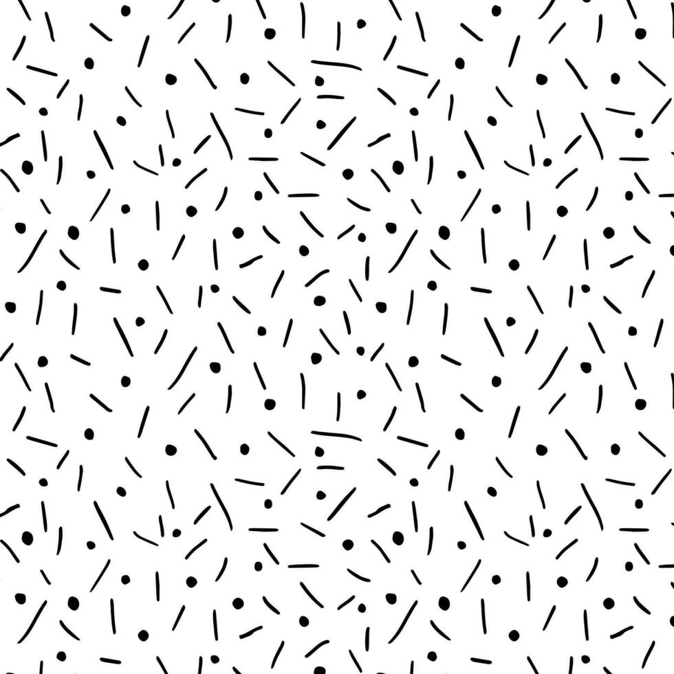abstrakt bakgrund klotter prickar och stroke svartvit svart och vit mönster vektor