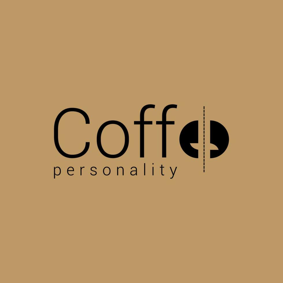 kaffe personlighet logotyp vektor